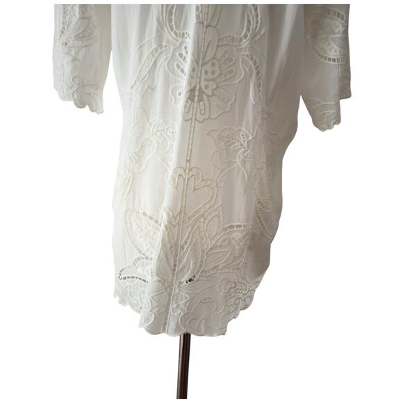 Johnny Was Chryssie Embroidered Short Sleeve Top Size XS - Picture 8 of 9